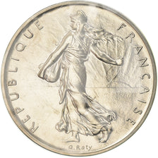 Moneta, Francja, Semeuse, Franc, 1977, Piéfort, MS(65-70), Srebro, KM:P582