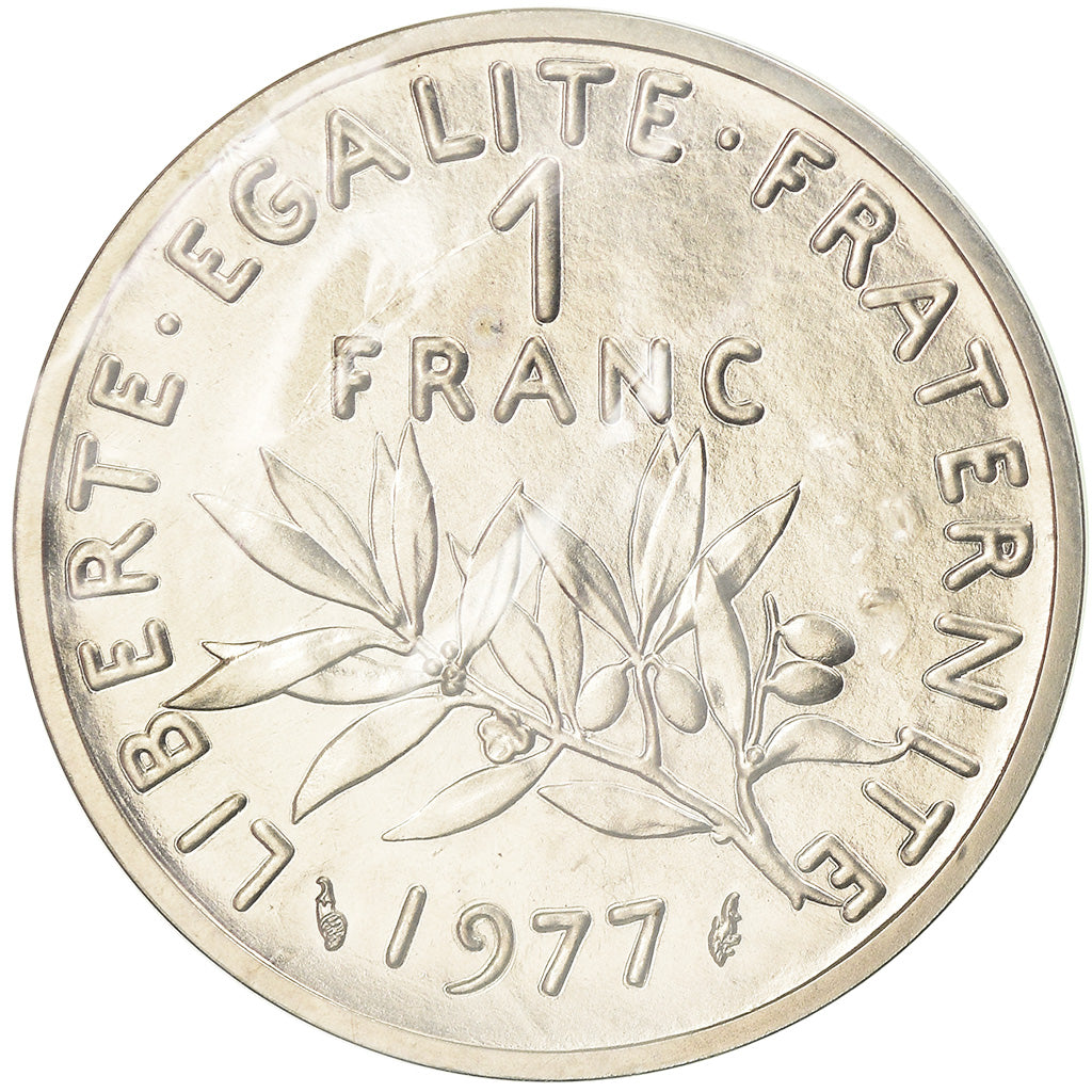 Coin, France, Semeuse, Franc, 1977, Piéfort, MS(65-70), Silver, KM:P582