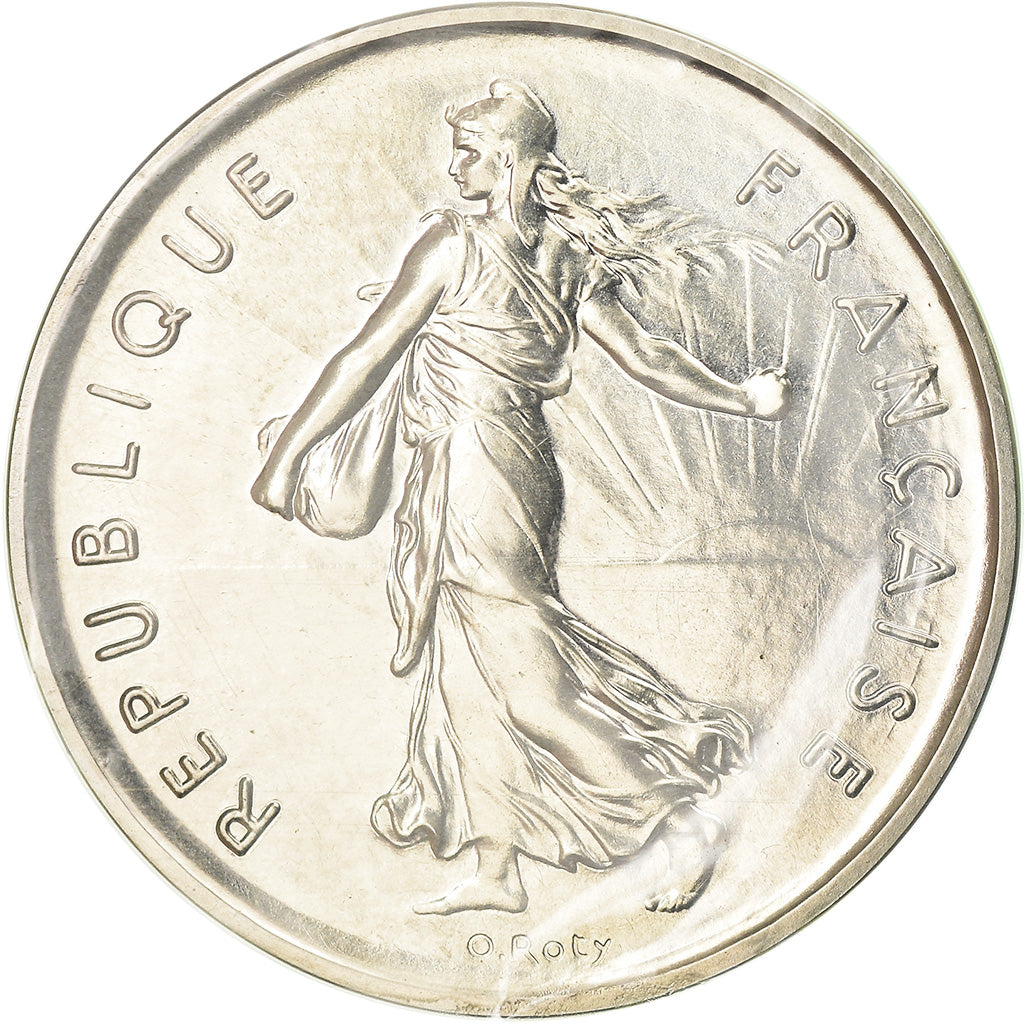 Coin, France, Semeuse, 5 Francs, 1977, Piéfort, MS(65-70), Silver, KM:P585