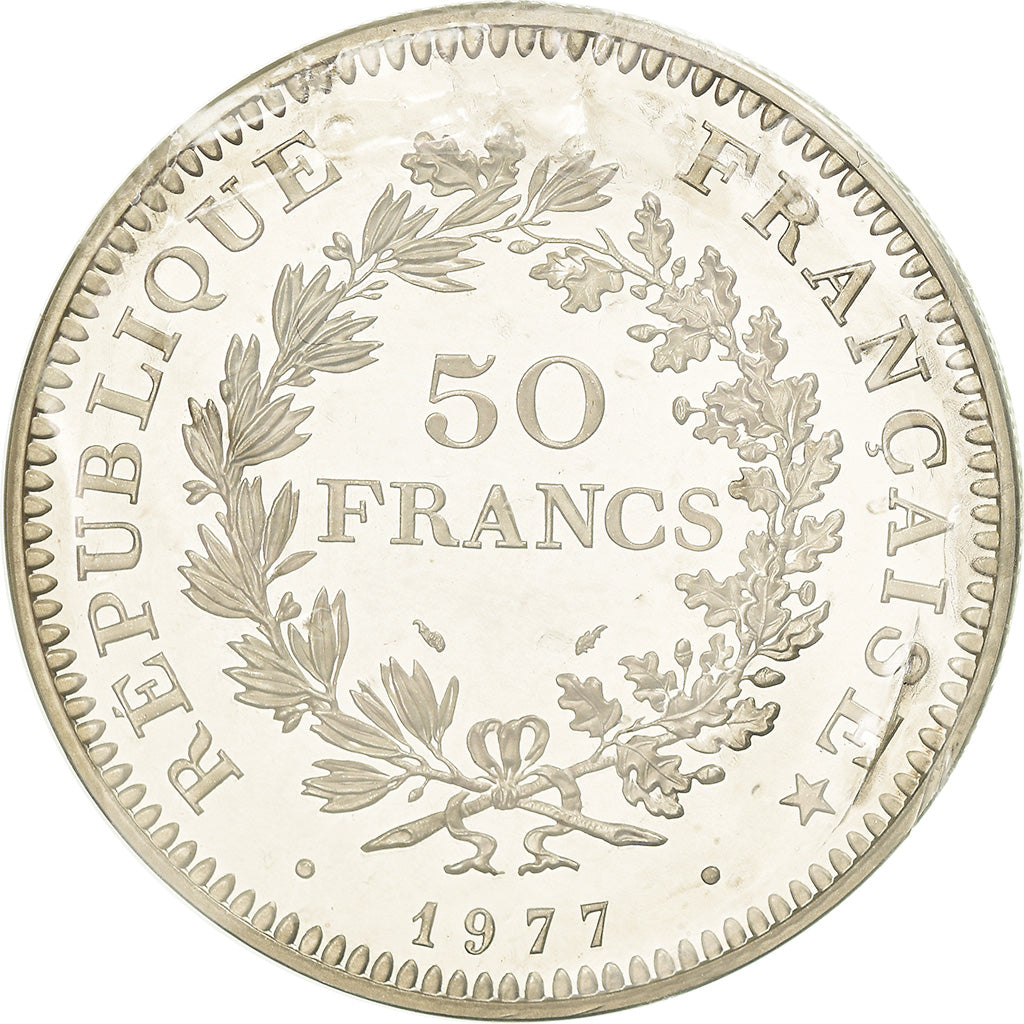 Monnaie, France, Hercule, 50 Francs, 1977, Piéfort, FDC, Argent, KM:P590