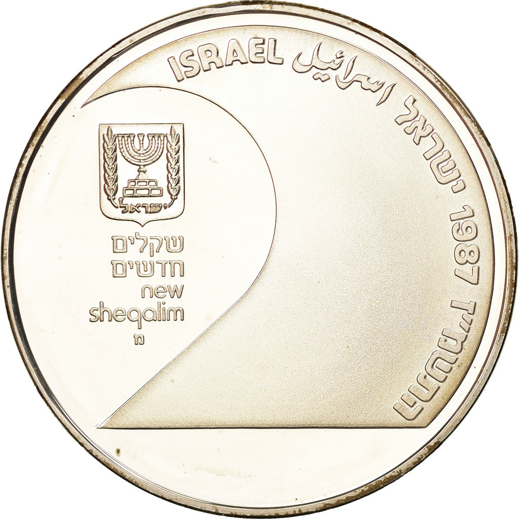Moneta, Israele, 2 New Sheqalim, 1987, Utrecht, Netherlands, SPL-, Argento