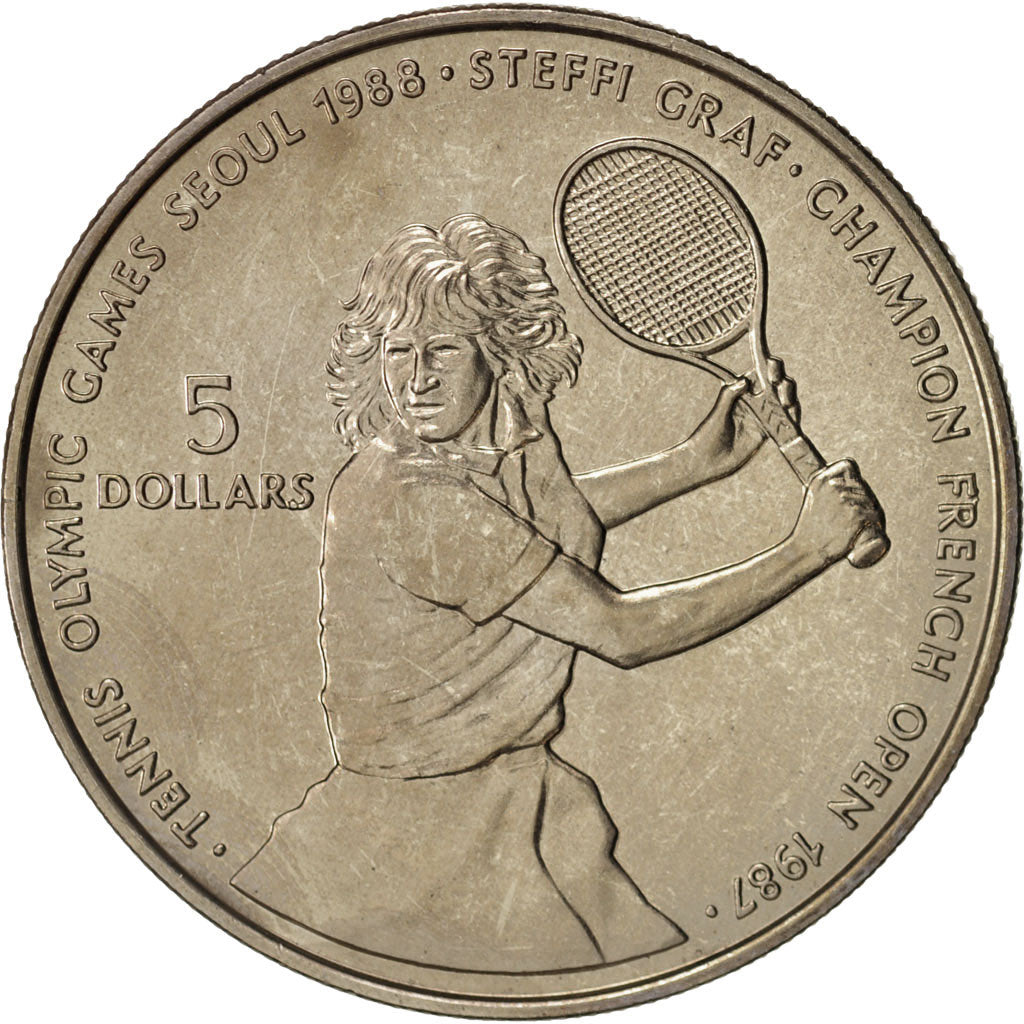 Coin, Niue, Elizabeth II, 5 Dollars, 1987, MS(63), Copper-nickel, KM:5