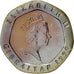 Gibraltar, Elizabeth II, 20 Pence, 1990, Copper-nickel, KM:16