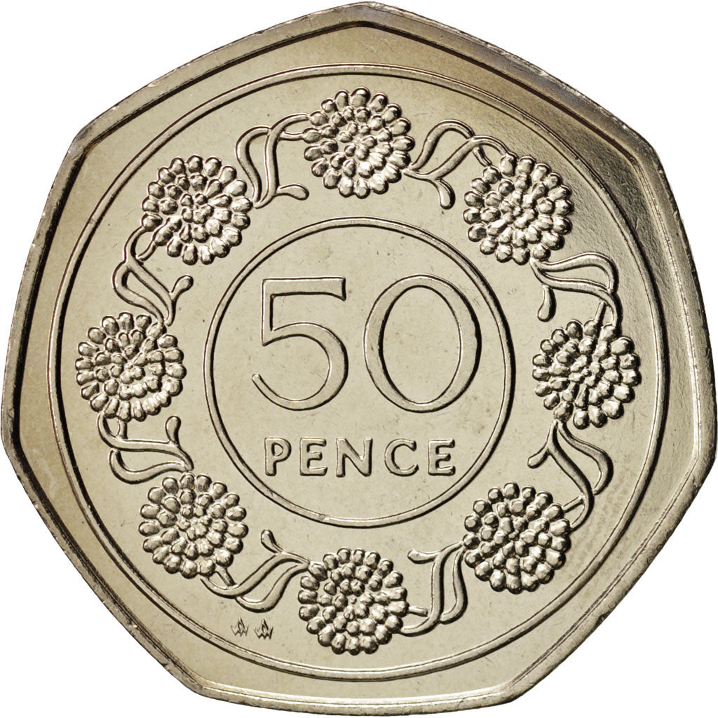 Gibraltar, Elizabeth II, 50 Pence, 1989, Copper-nickel, KM:17