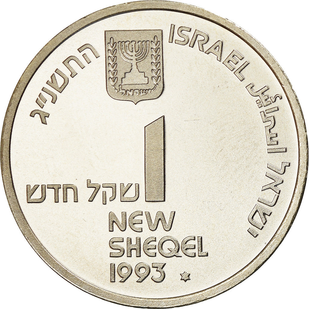 Coin, Israel, New Sheqel, 1993, Utrecht, Netherlands, MS(63), Silver, KM:240