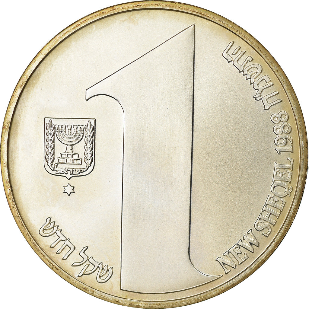 Coin, Israel, New Sheqel, 1988, Paris, AU(55-58), Silver, KM:185