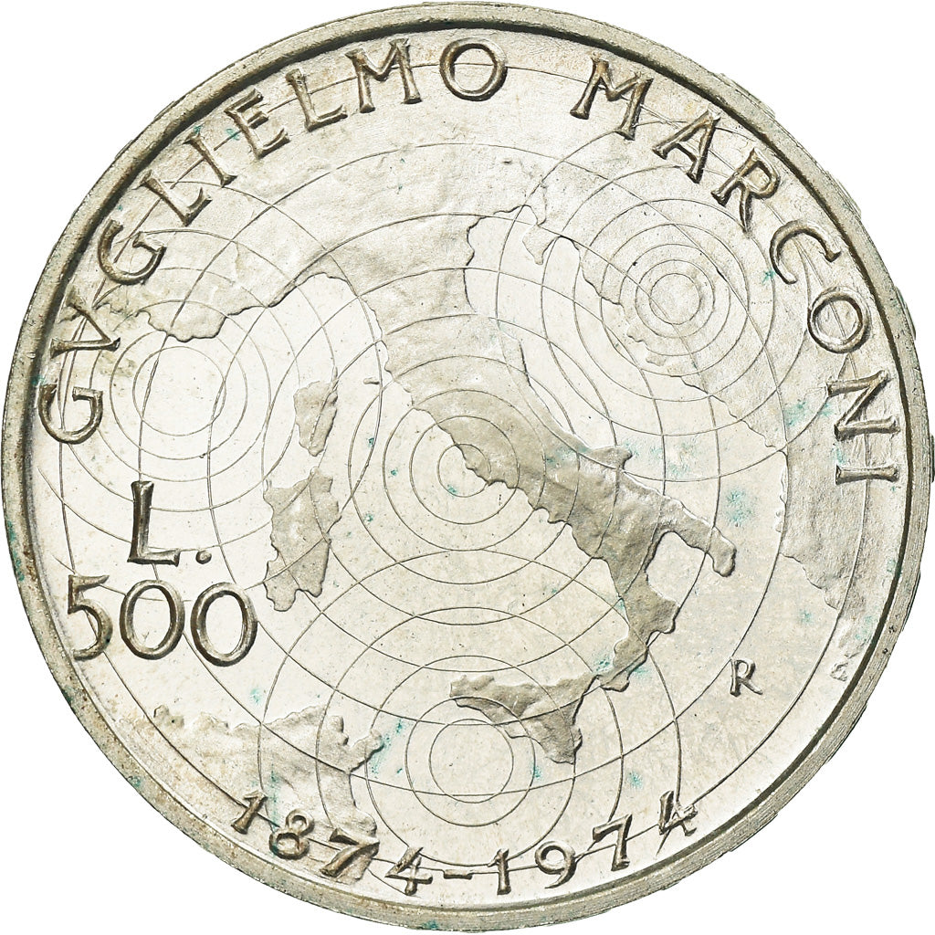 Coin, Italy, 500 Lire, 1974, Rome, AU(55-58), Silver, KM:103