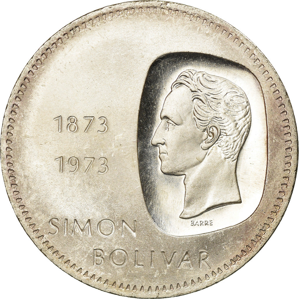 Coin, Venezuela, 10 Bolívares, 1973, Ontario, MS(60-62), Silver, KM:45