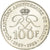 Coin, Monaco, Rainier III, 100 Francs, 1989, MS(63), Silver, KM:164