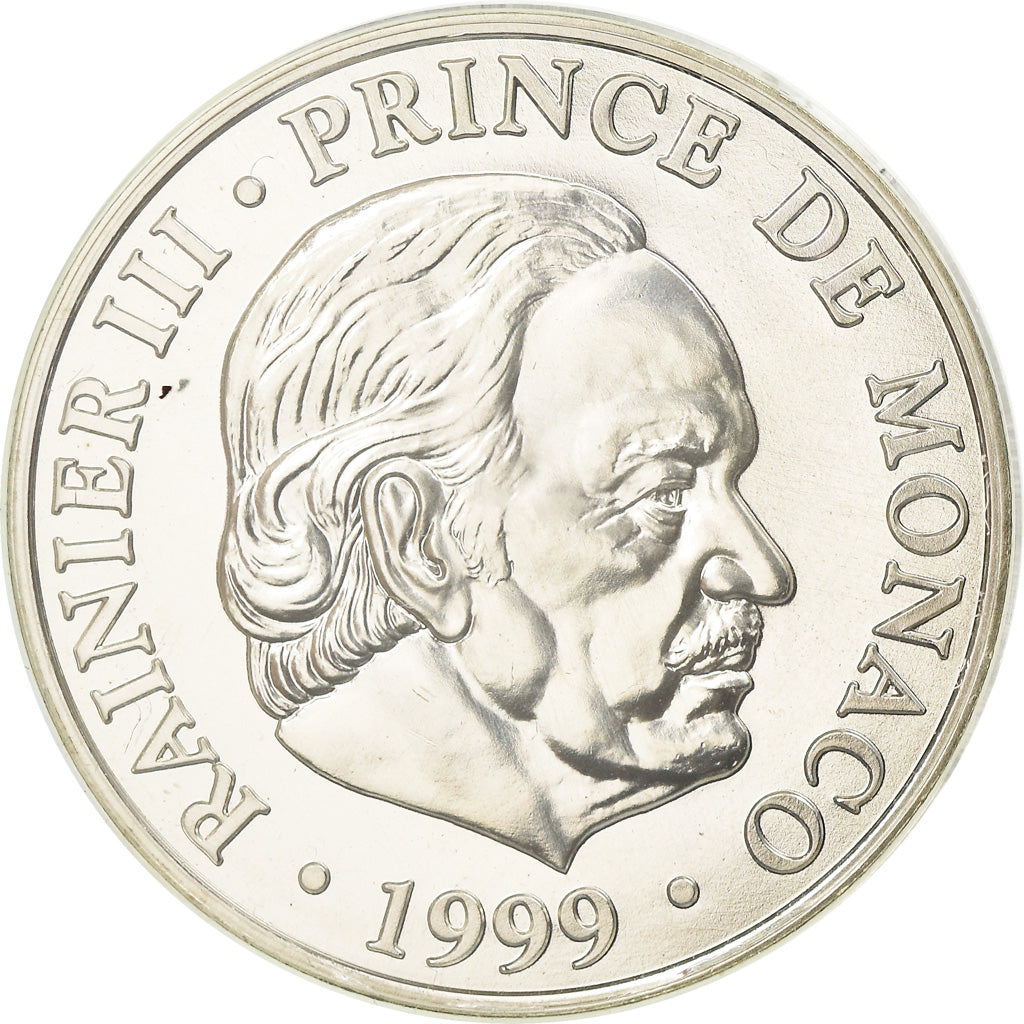 Coin, Monaco, Rainier III, 100 Francs, 1999, Paris, AU(55-58), Silver, KM:175