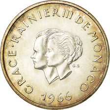 Coin, Monaco, Grace et Rainier III, 10 Francs, 1966, AU(55-58), Silver, KM:M1