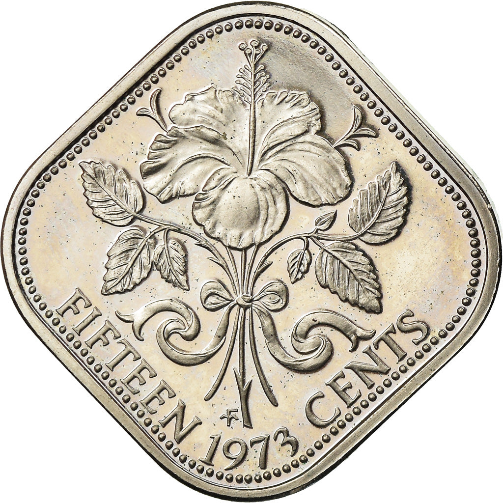 Monnaie, Bahamas, Elizabeth II, 15 Cents, 1973, Franklin Mint, U.S.A., SUP