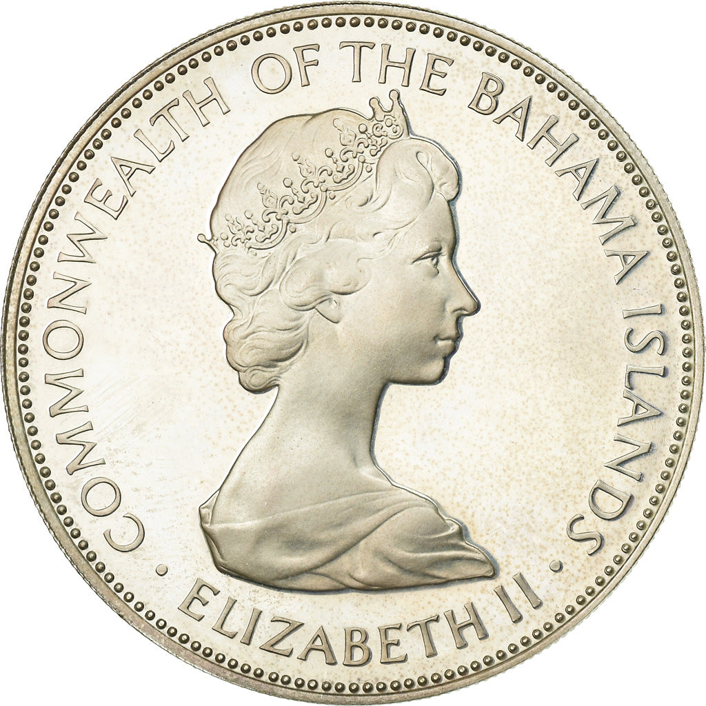 Moneda, Bahamas, Elizabeth II, 5 Dollars, 1973, Franklin Mint, U.S.A., EBC