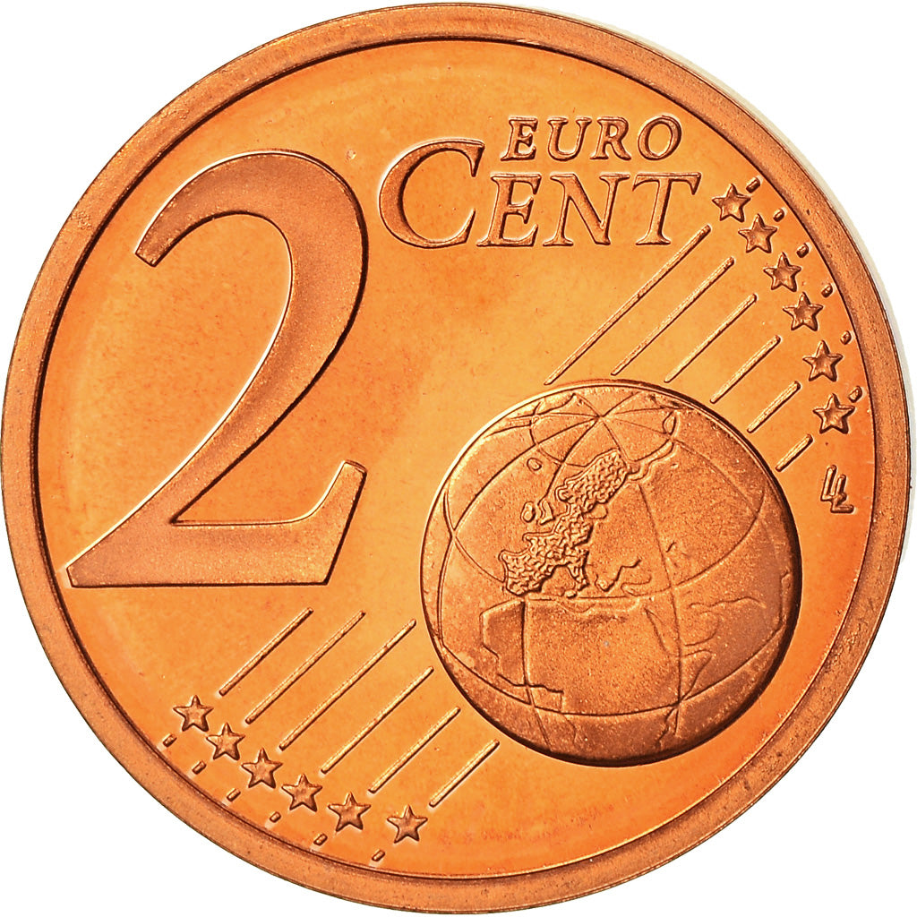 Monaco, 2 Euro Cent, 2001, Proof, MS(65-70), Copper Plated Steel, KM:168