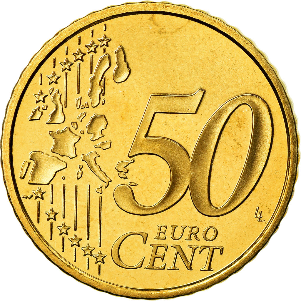 Monaco, 50 Euro Cent, Prince Rainier III, 2001, Proof, MS(65-70), Brass, KM:172