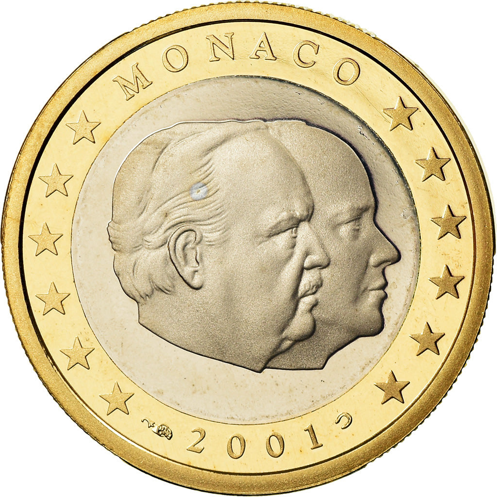 Monaco, Euro, Prince Rainier et Prince Albert, 2001, Proof, MS(65-70)