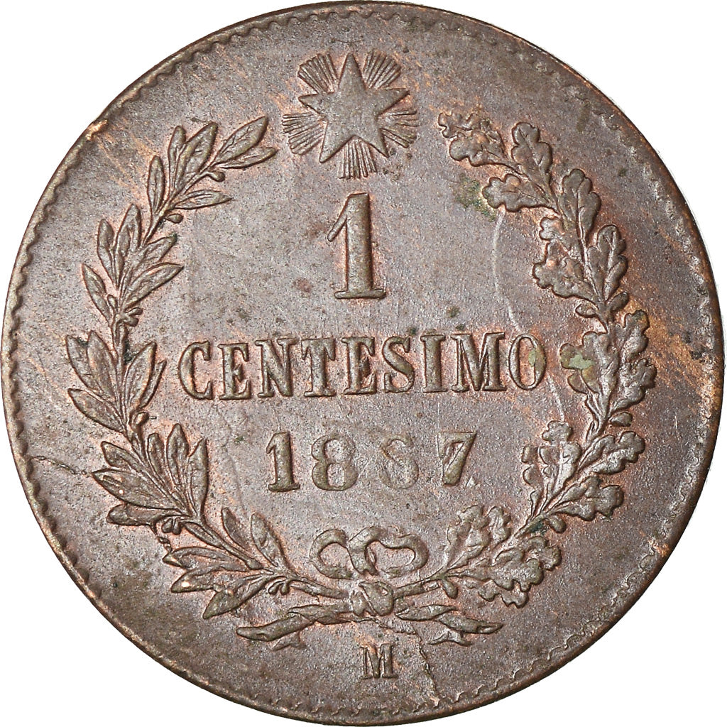 Coin, Italy, Vittorio Emanuele II, Centesimo, 1867, Milan, MS(60-62), Copper