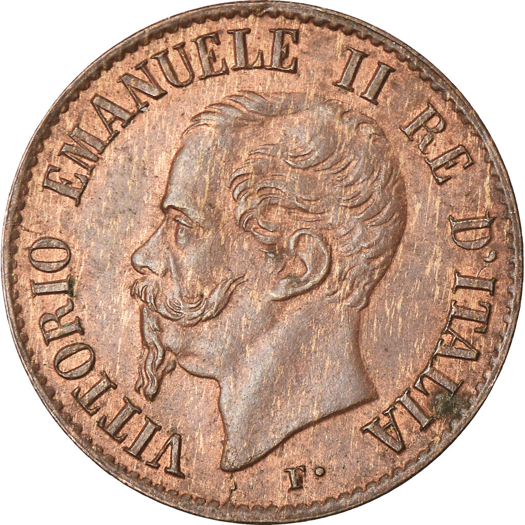 Moneta, Włochy, Vittorio Emanuele II, Centesimo, 1867, Milan, AU(55-58)