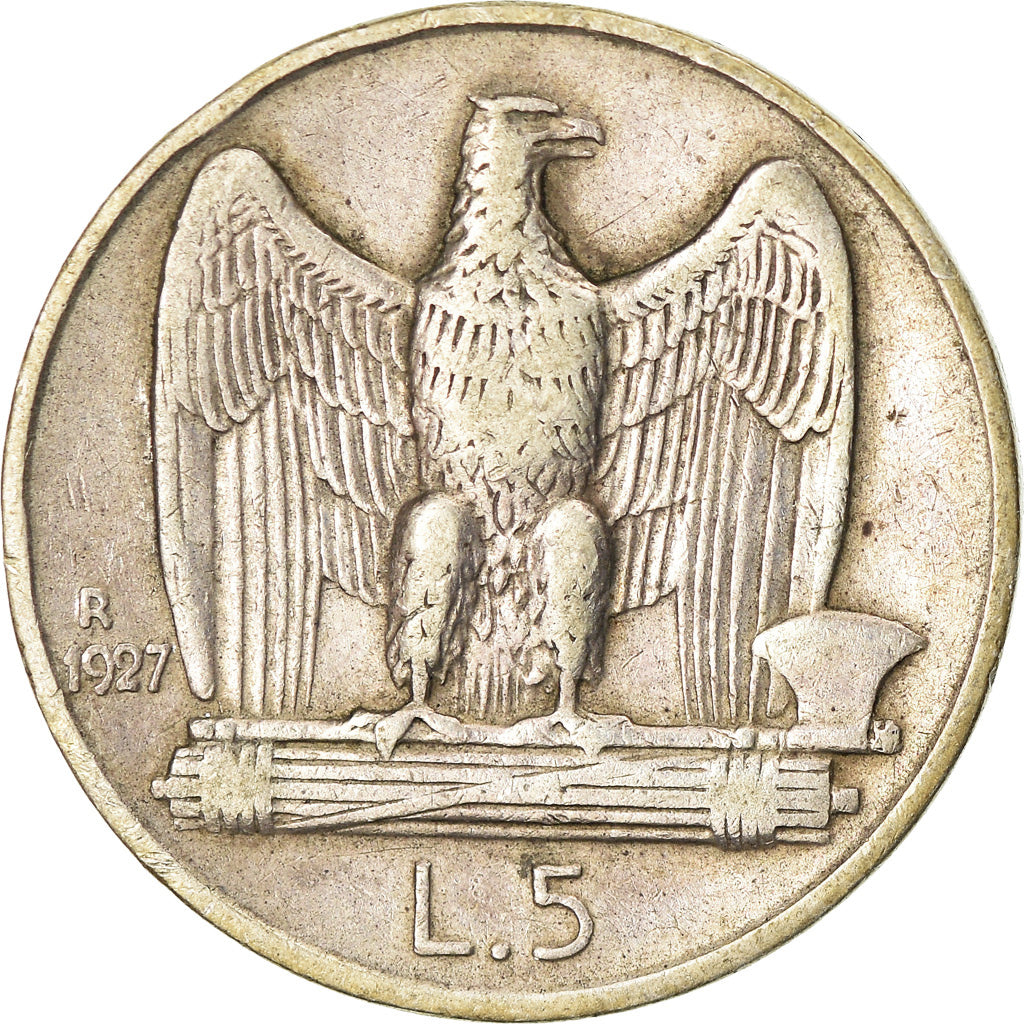 Monnaie, Italie, Vittorio Emanuele III, 5 Lire, 1927, Rome, TTB, Argent, KM:67.1