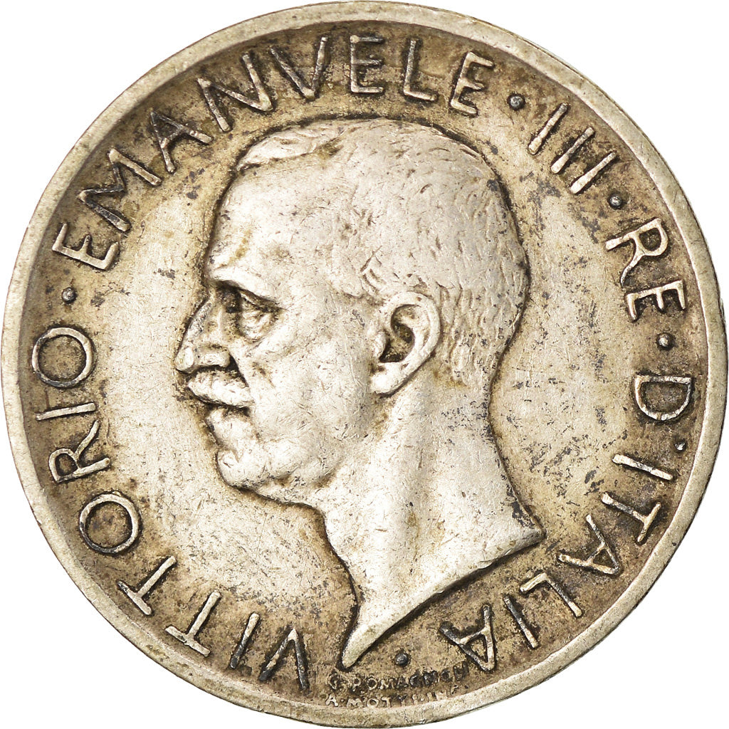 Coin, Italy, Vittorio Emanuele III, 5 Lire, 1927, Rome, EF(40-45), Silver