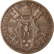 Coin, VATICAN CITY, Pius XI, 10 Centesimi, 1934, Roma, EF(40-45), Bronze, KM:2