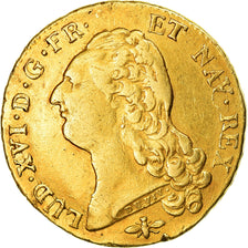 Coin, France, Louis XVI, Double louis d'or à la tête nue, 1786, Lyon