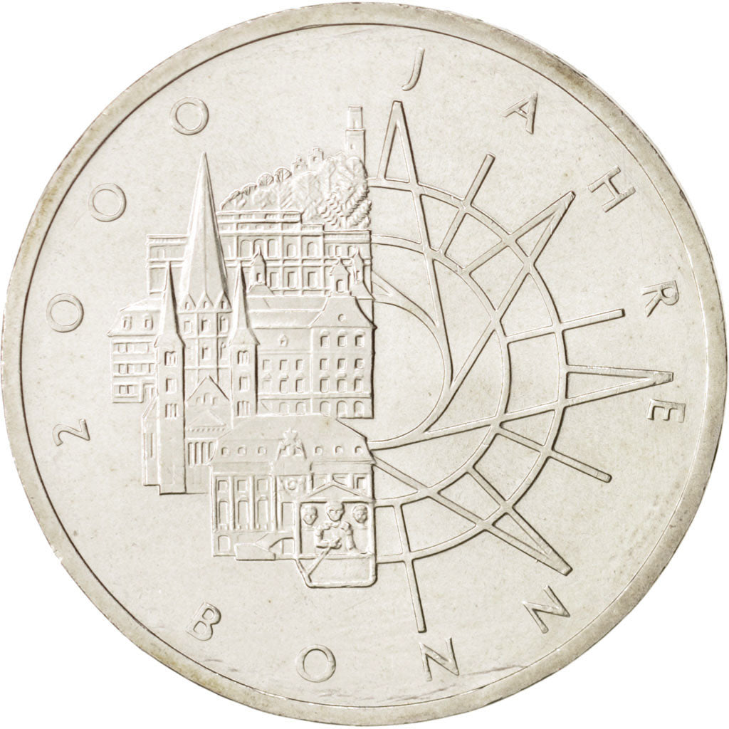 GERMANY - FEDERAL REPUBLIC, 10 Mark, 1989, Munich, Silver, KM:172