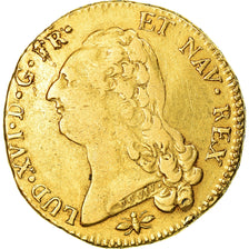 Monnaie, France, Louis XVI, Double louis d'or à la tête nue, 1786, Lyon