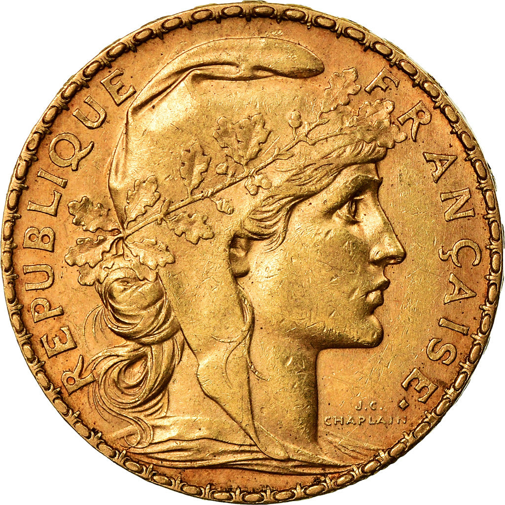 Coin, France, Marianne, 20 Francs, 1900, Paris, EF(40-45), Gold, KM:847