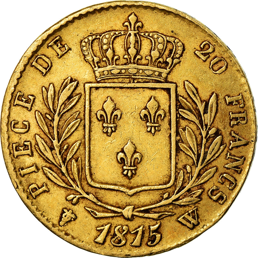 Monnaie, France, Louis XVIII, Louis XVIII, 20 Francs, 1815, Lille, TTB, Or