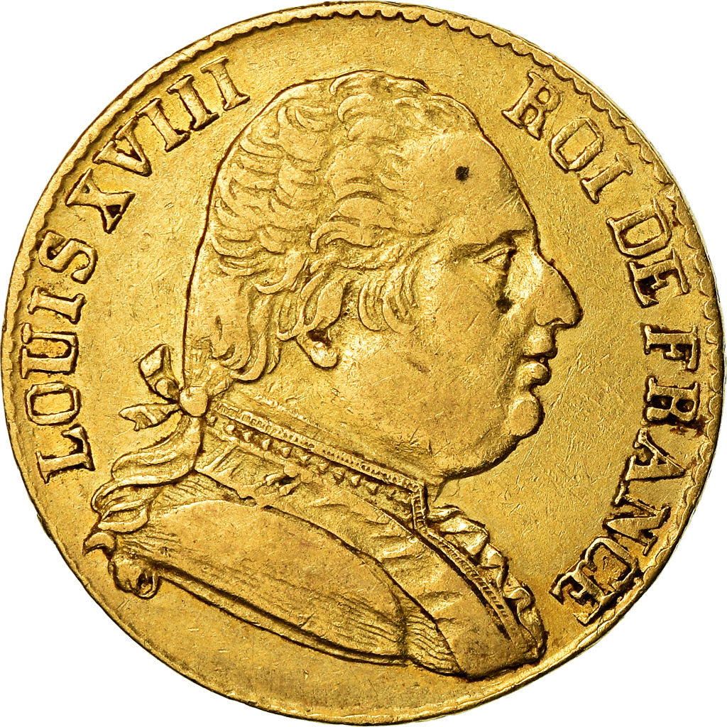 Münze, Frankreich, Louis XVIII, Louis XVIII, 20 Francs, 1815, London, SS, Gold