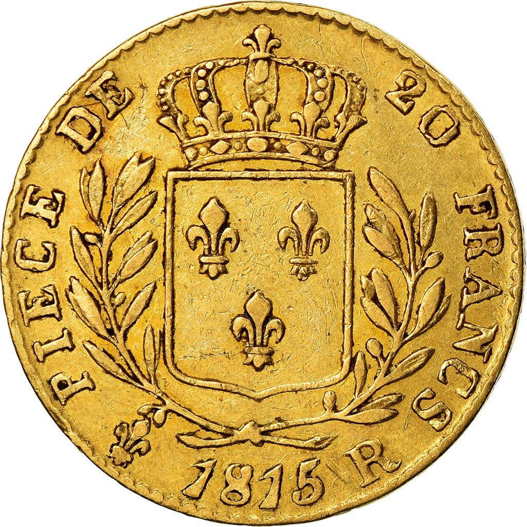 Münze, Frankreich, Louis XVIII, Louis XVIII, 20 Francs, 1815, London, SS, Gold