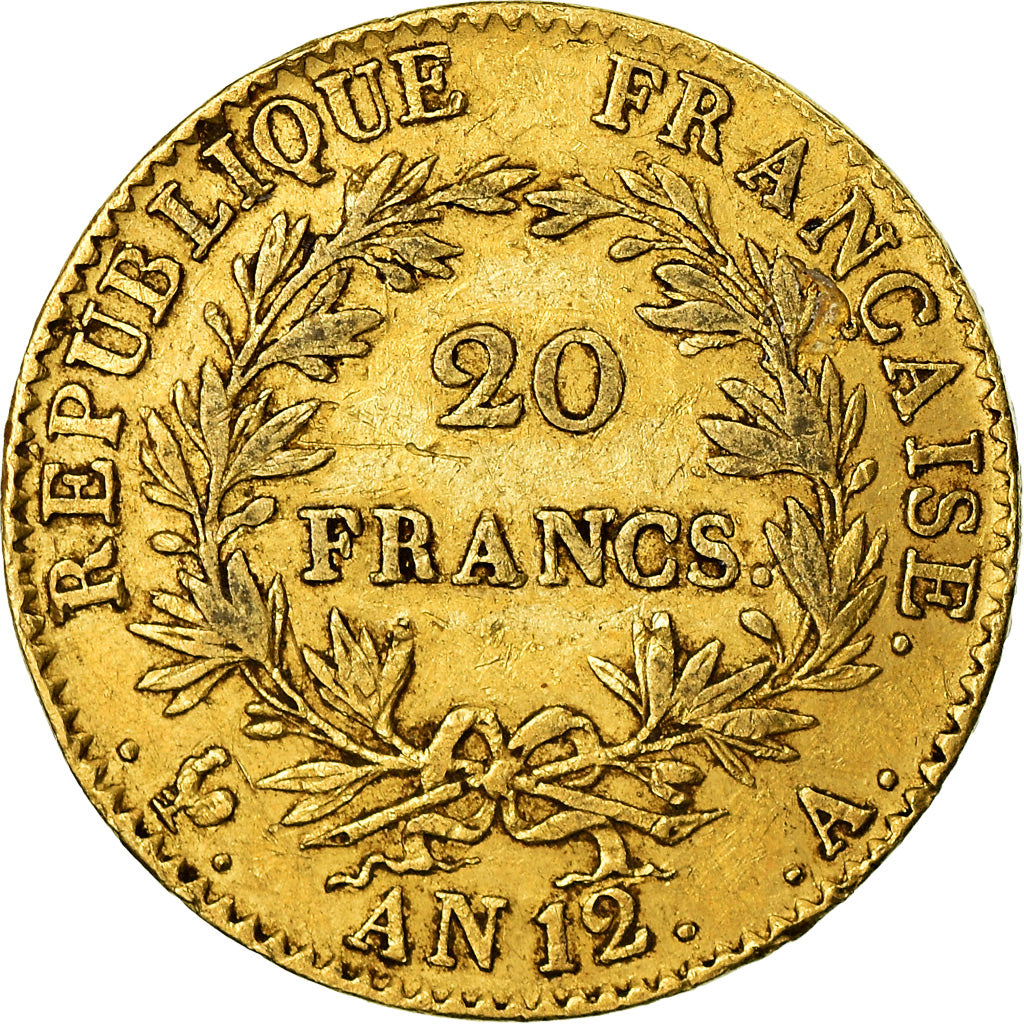 Münze, Frankreich, Napoléon I, 20 Francs, An 12, Paris, SS, Gold, KM:651