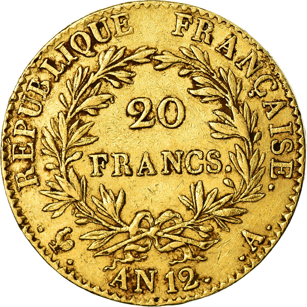 Coin, France, Napoléon I, 20 Francs, An 12, Paris, EF(40-45), Gold, KM:651