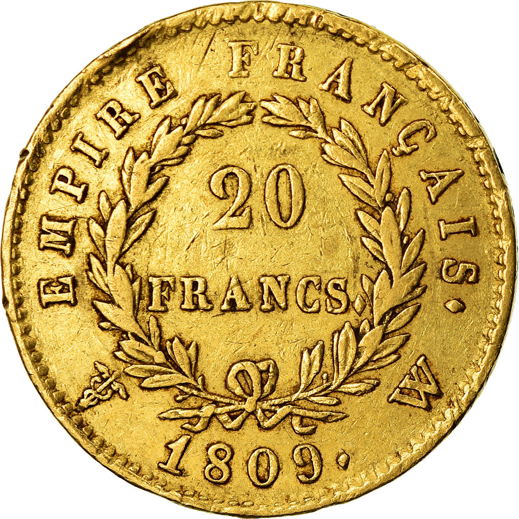 Monnaie, France, Napoléon I, 20 Francs, 1809, Lille, TB+, Or, Gadoury:1025