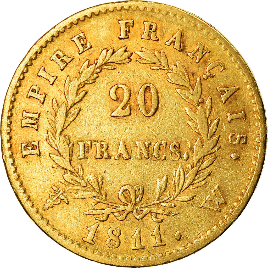 Moneta, Francja, Napoléon I, 20 Francs, 1811, Lille, EF(40-45), Złoto