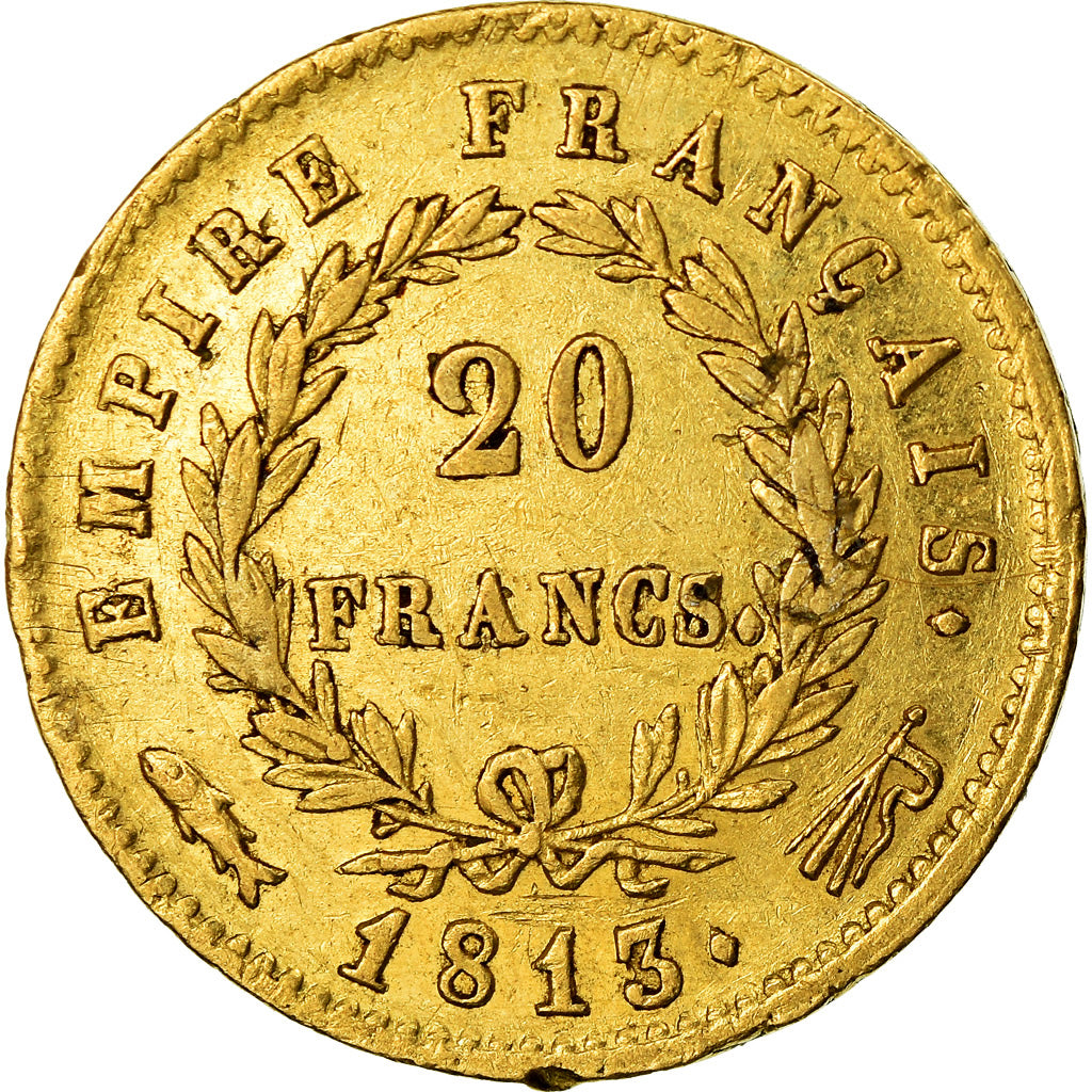Moneta, Francja, Napoléon I, 20 Francs, 1813, Utrecht, EF(40-45), Złoto