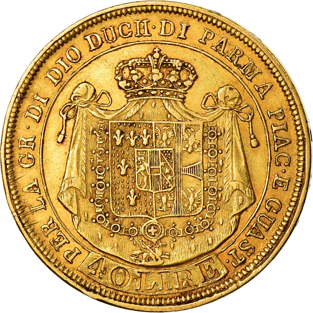 Coin, ITALIAN STATES, PARMA, Maria Luigia, 40 Lire, 1815, Parma, EF(40-45)