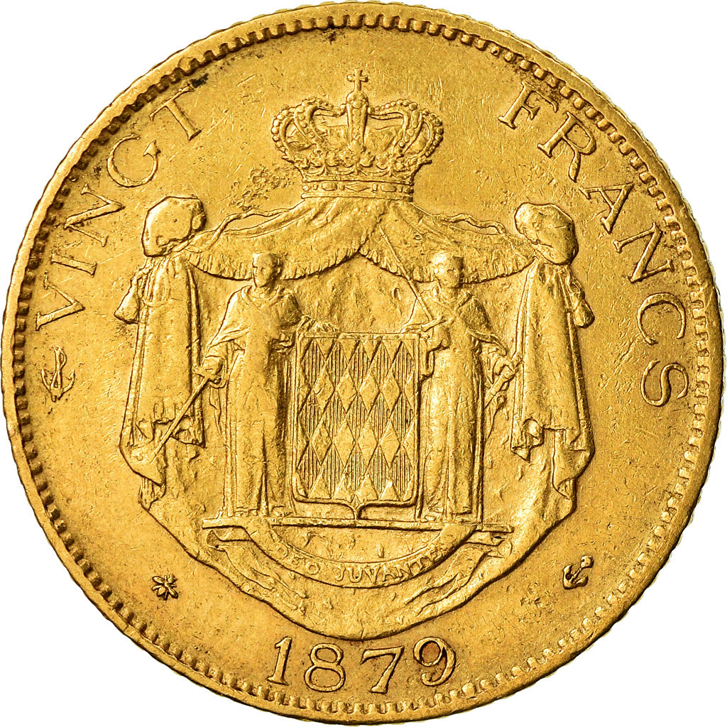 Monnaie, Monaco, Charles III, 20 Francs, Vingt, 1879, Paris, TTB, Or, KM:98