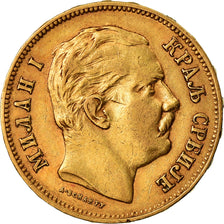 Coin, Serbia, Milan I, 20 Dinara, 1882, EF(40-45), Gold, KM:17.1