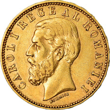 Monnaie, Roumanie, Carol I, 20 Lei, 1890, Bucarest, TTB, Or, KM:20