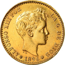 Moneda, España, Alfonso XIII, 20 Pesetas, 1896, Madrid, MBC, Oro, KM:709