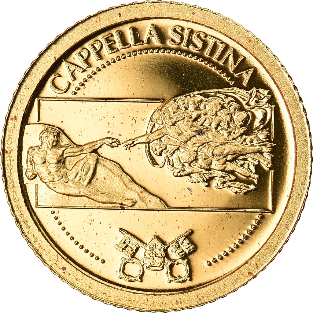 Moneta, Liberia, Chapelle Sixtine, 12 Dollars, 2010, FDC, Oro