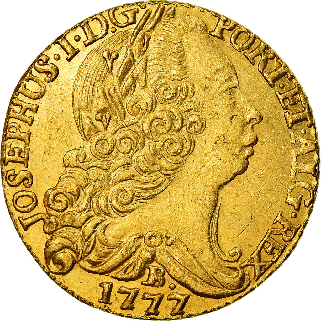 Coin, Brazil, Jose I, West Indies Imitation, 6400 Reis, 1777, Bahia, MS(60-62)