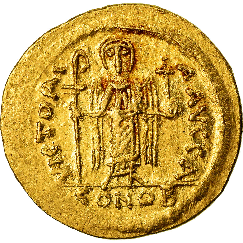 Coin, Maurice Tiberius, Solidus, Constantinople, AU(50-53), Gold, Sear:478