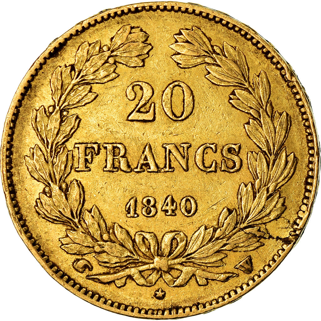 Coin, France, Louis-Philippe, 20 Francs, 1840, Lille, Cornue, EF(40-45), Gold
