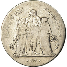 Coin, France, Union et Force, 5 Francs, AN 4, Paris, VF(20-25), Silver