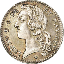 Moeda, França, Louis XV, 1/5 Écu au bandeau, 24 Sols, 1/5 ECU, 1741