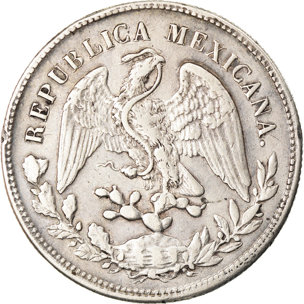 Coin, Mexico, Peso, 1904, Zacatecas, EF(40-45), Silver, KM:409.3
