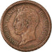 Monnaie, Monaco, Honore V, Decime, 1838, Monaco, TB+, Cuivre, Gadoury:105